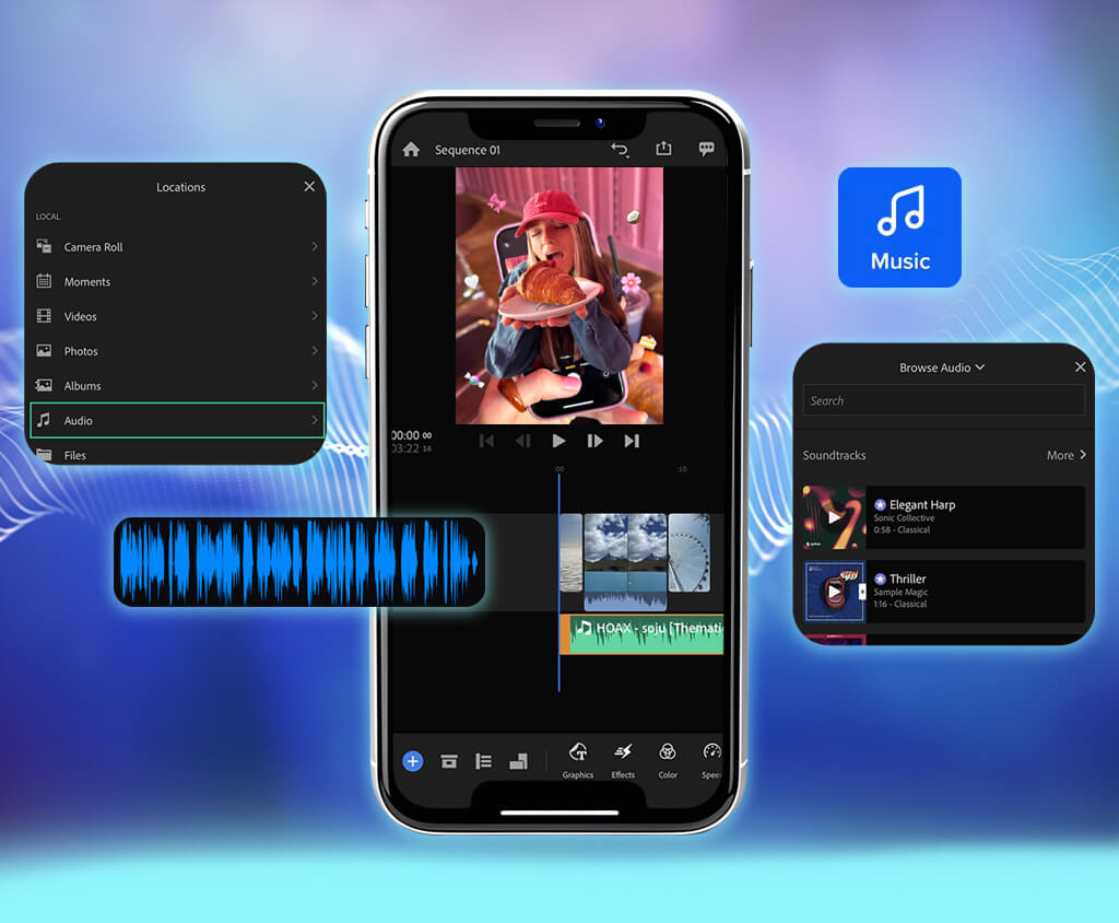 best app to add music to video cover