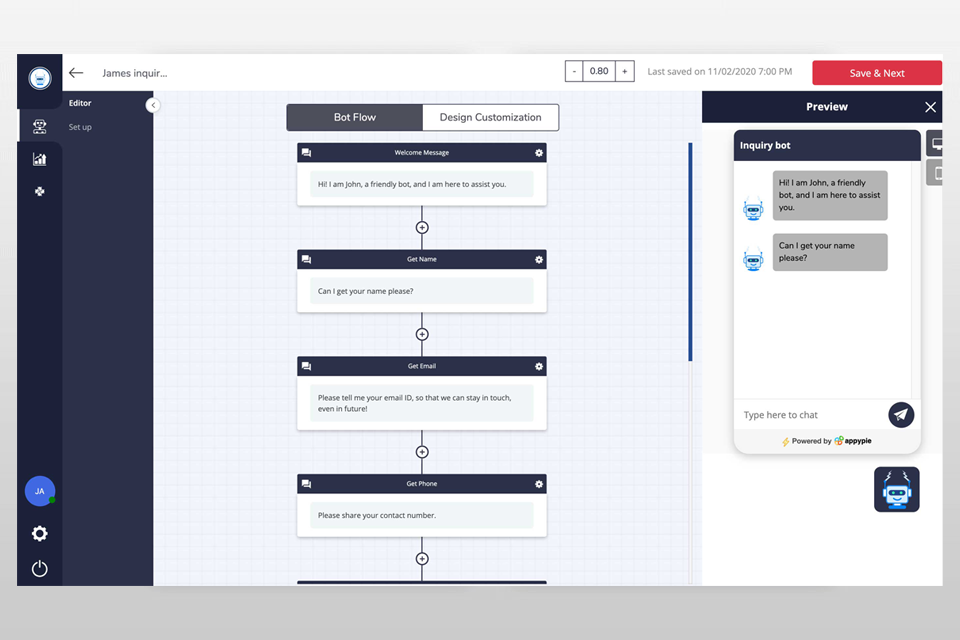 appy pie chatbot builder