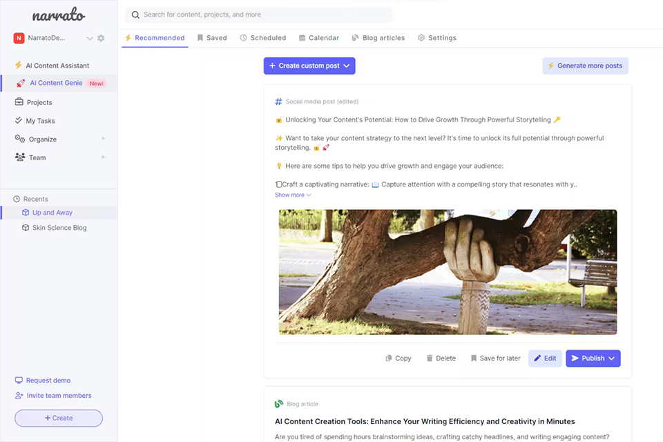 narrato free social media scheduling tools
