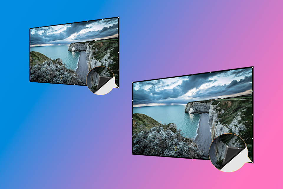 how to choose the best gain for projector screen