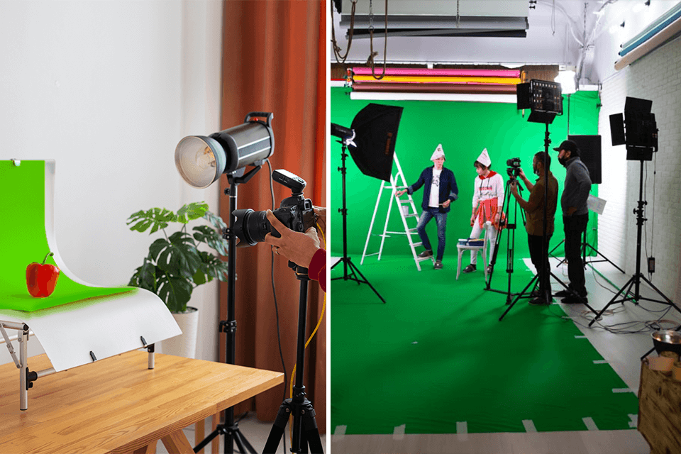 best light for green screen performance