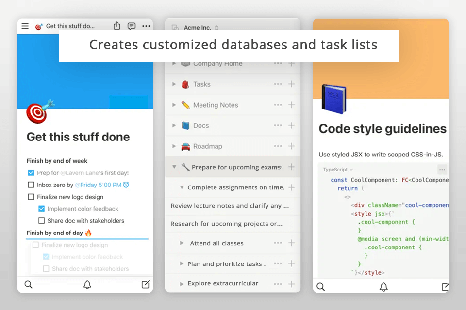 best note taking app for college notion