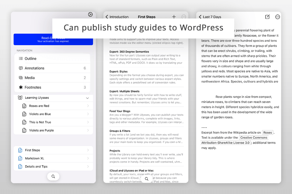 best note taking app for college ulysses