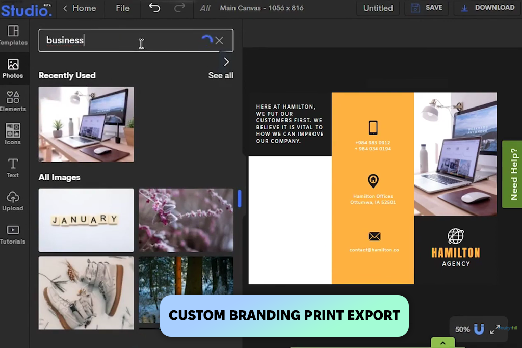 best pamphlet maker designhill interface