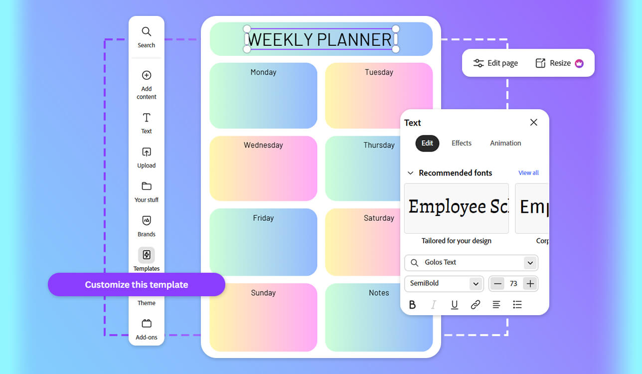 best planner maker cover