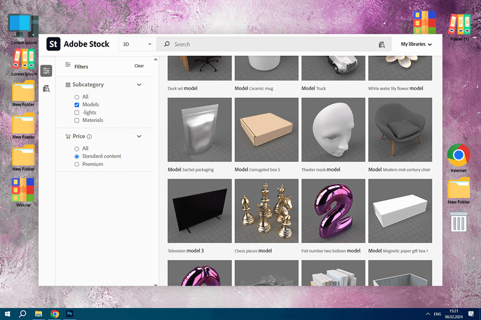 best sites for free 3d models adobe stock