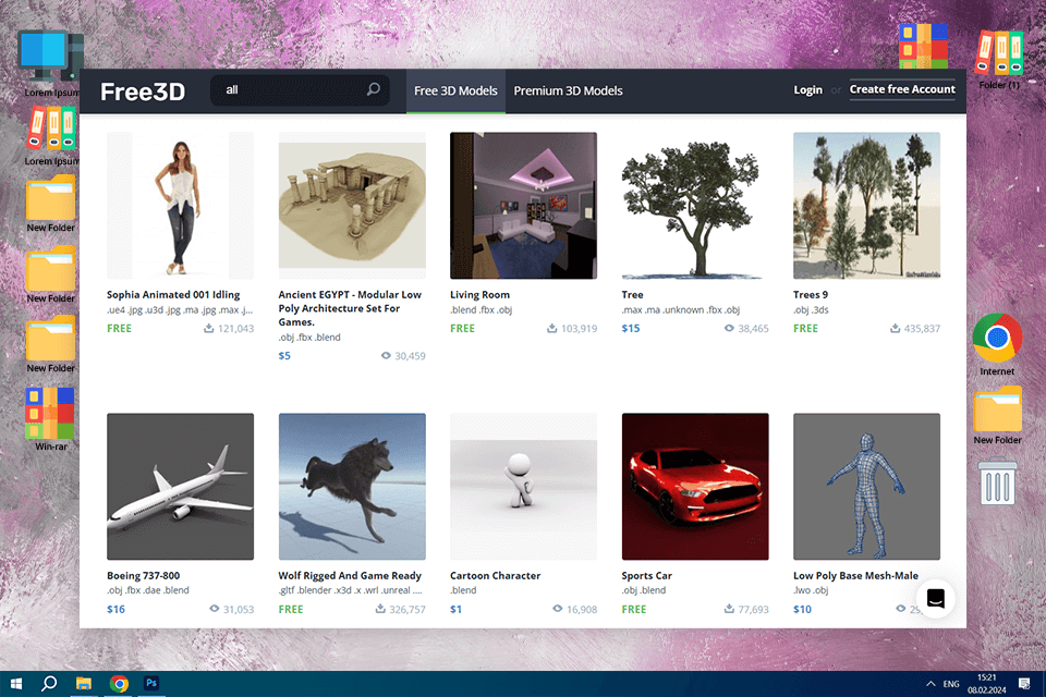 best sites for free 3d models free3d