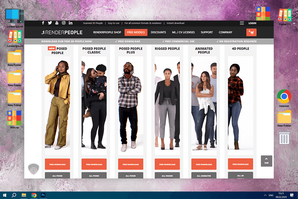 best sites for free 3d models renderpeople