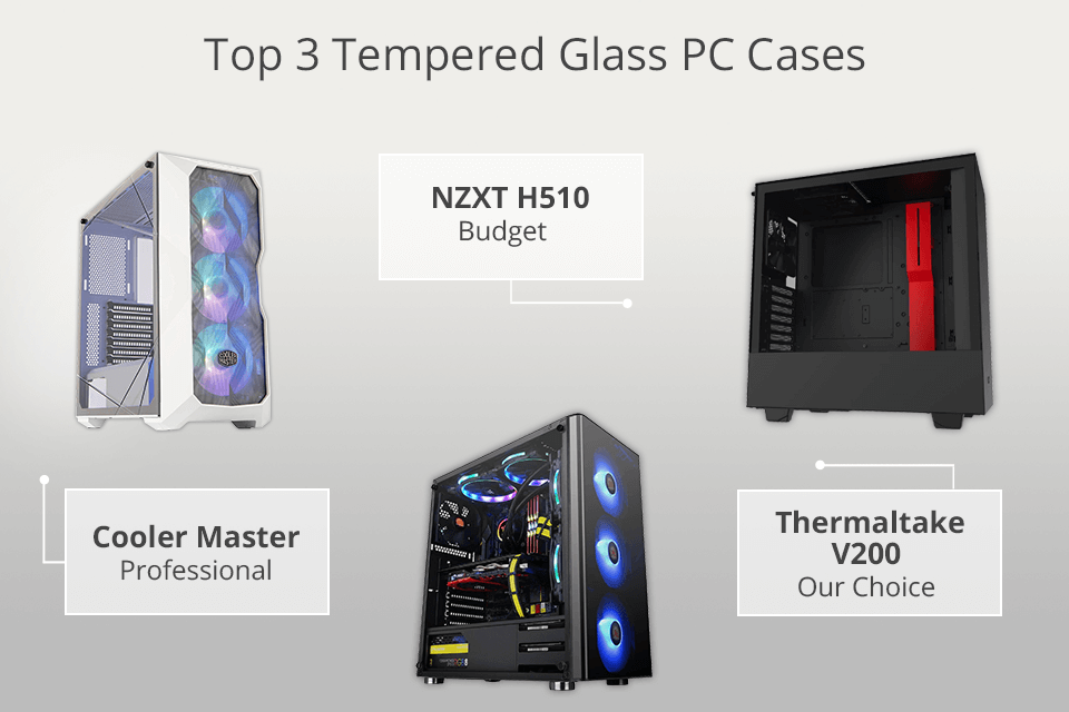 pc cases with tempered glass