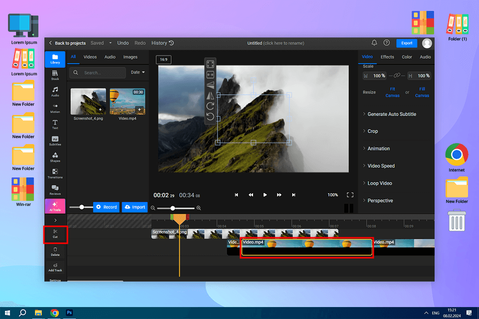 best video cutter online flixier