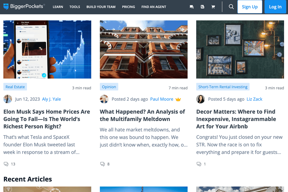 bigger pockets real estate blog website