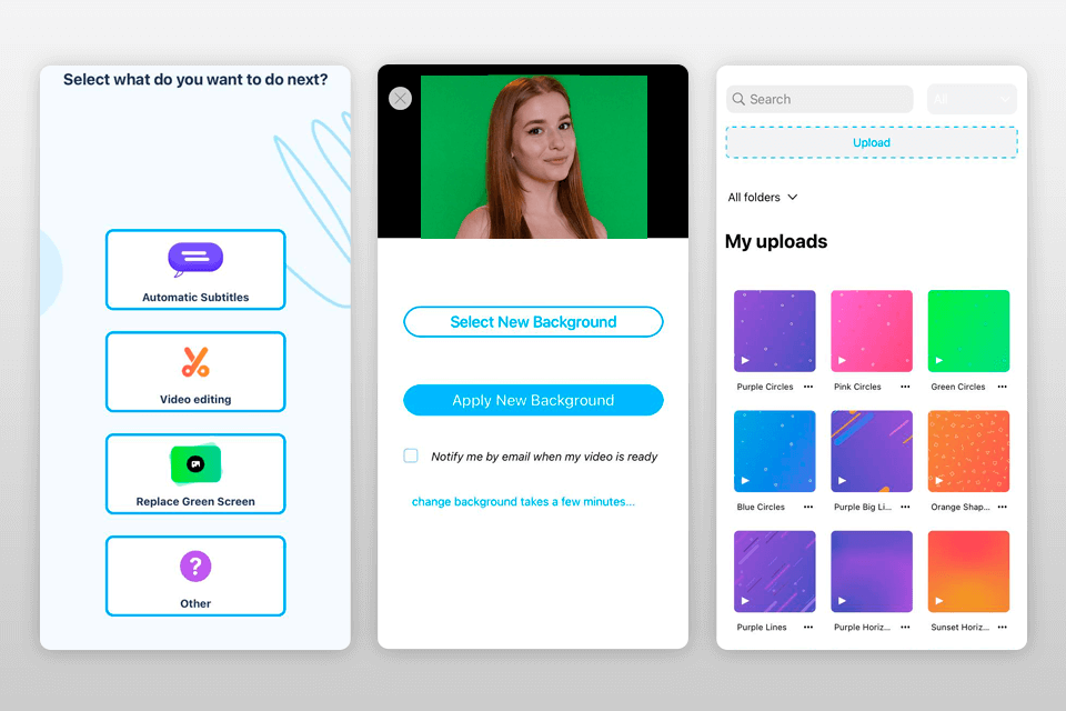bigvu change of green background