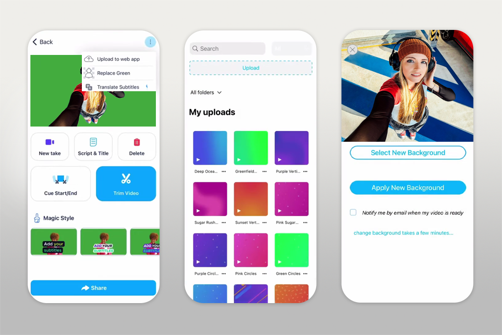 bigvu free green screen app