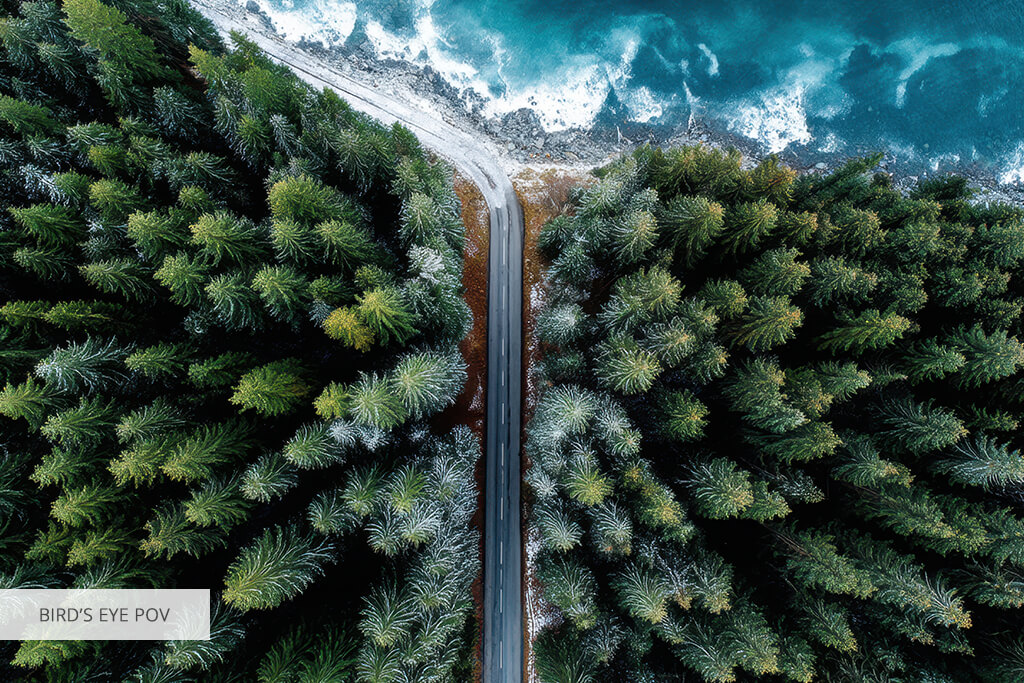 bird eye pov photography