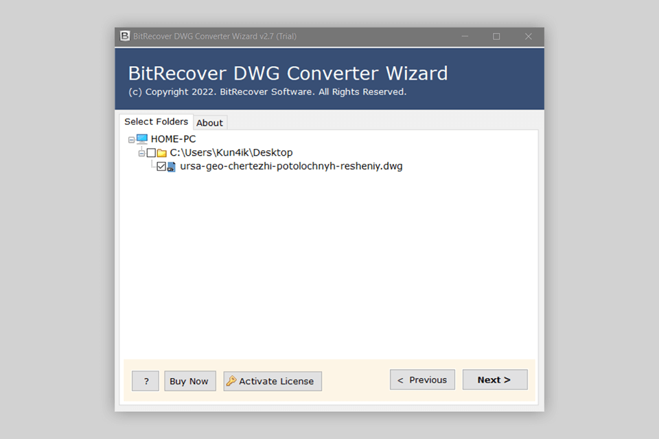 bitrecover dwg converter software folders