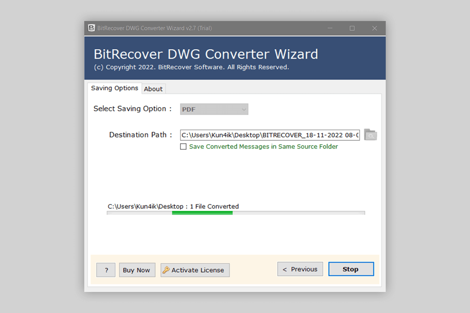 bitrecover dwg converter software saving