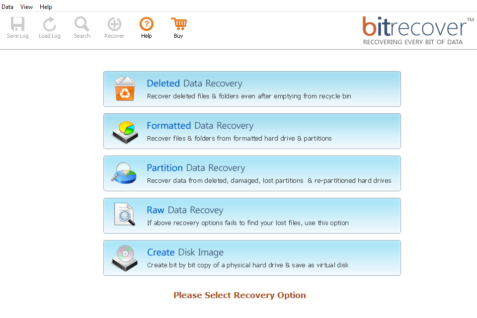 bitrecover interface