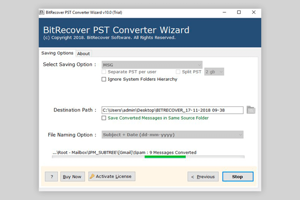 bitrecover pst file converter batch conversion