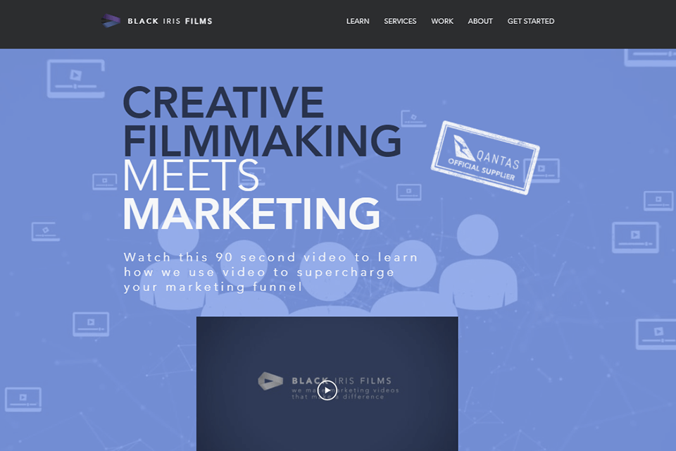 black iris films interface