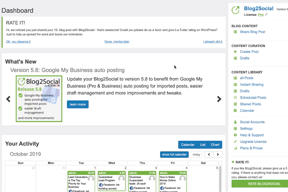blog2social instagram أداة التسويق لواجهة النمو السريع