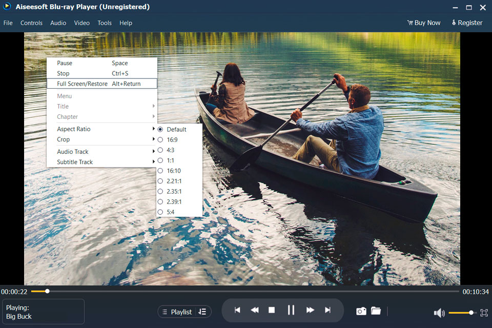 blu-ray mpg player interface