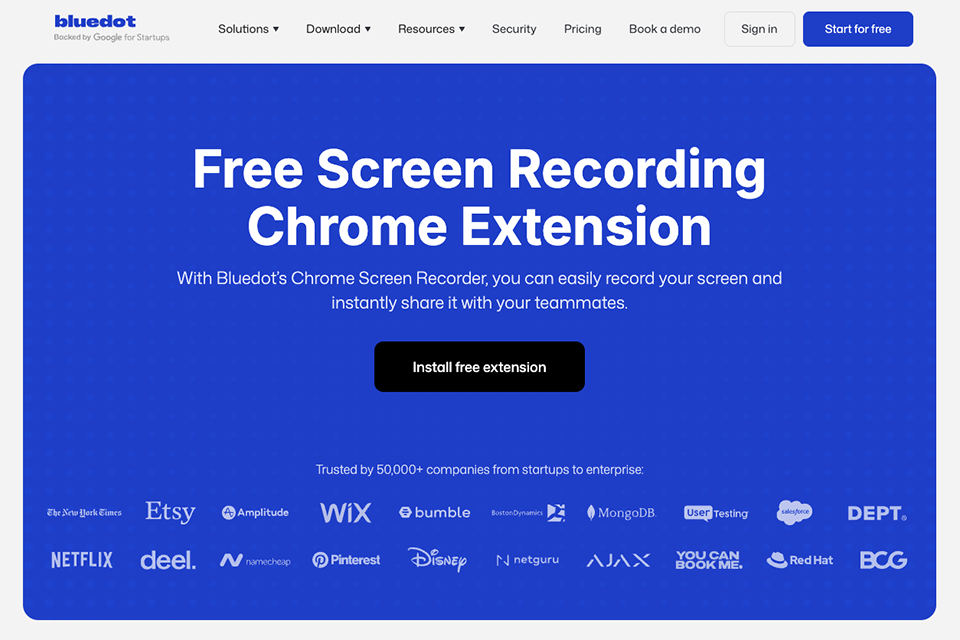 bluedothq screen recorder for chromebook