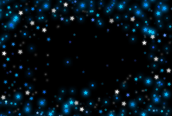 hamparan bokeh bintang