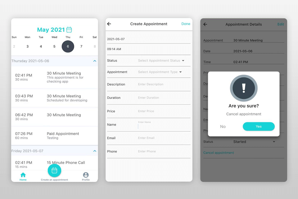 واجهة تطبيق حجز التصوير الفوتوغرافي للكتب