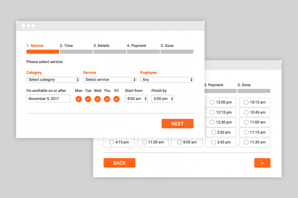 bookly pro wordpress booking plugin interface