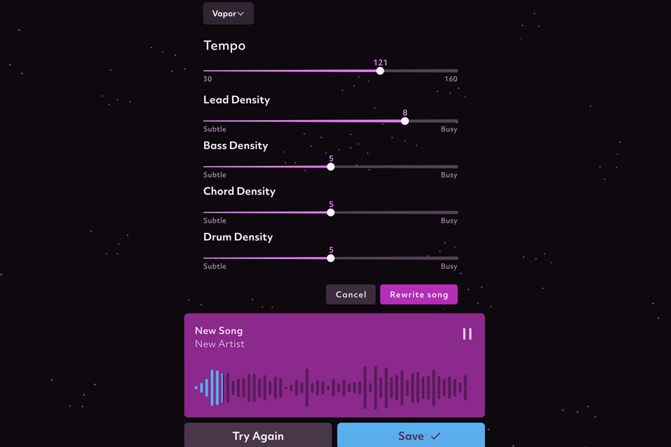 boomy ai music generator interface