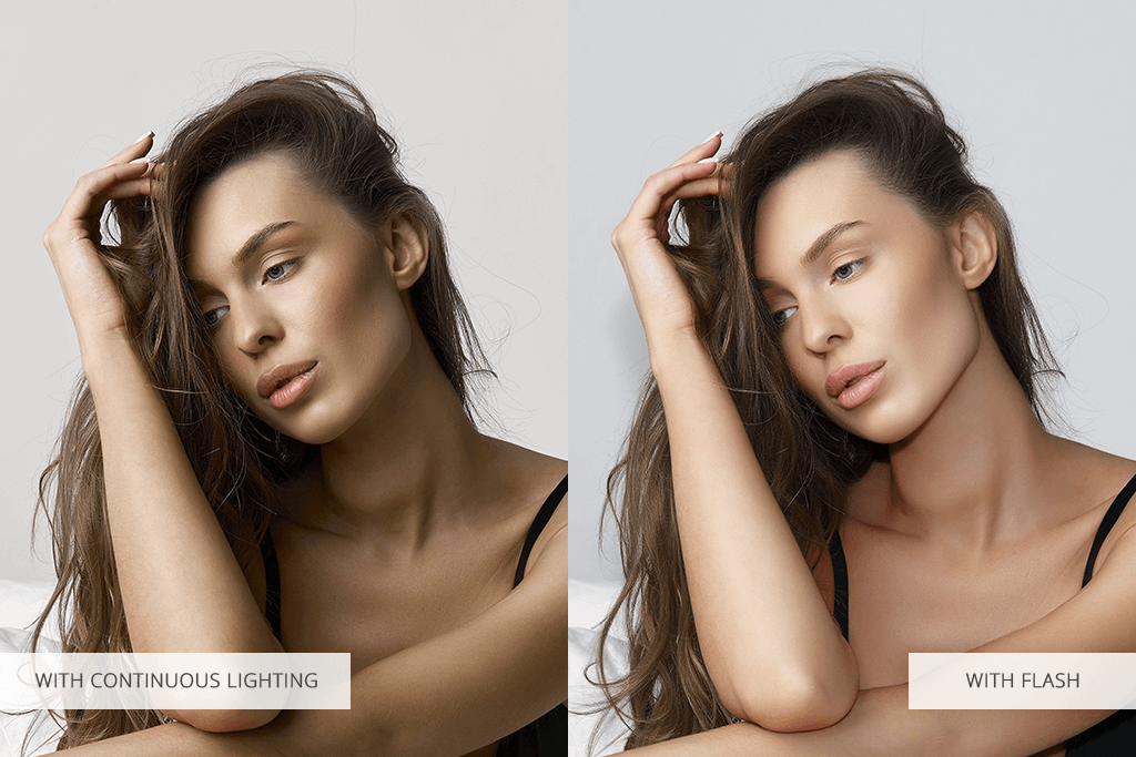 boudoir lighting flash vs continuous
