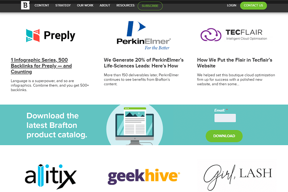 brafton content marketing agency work