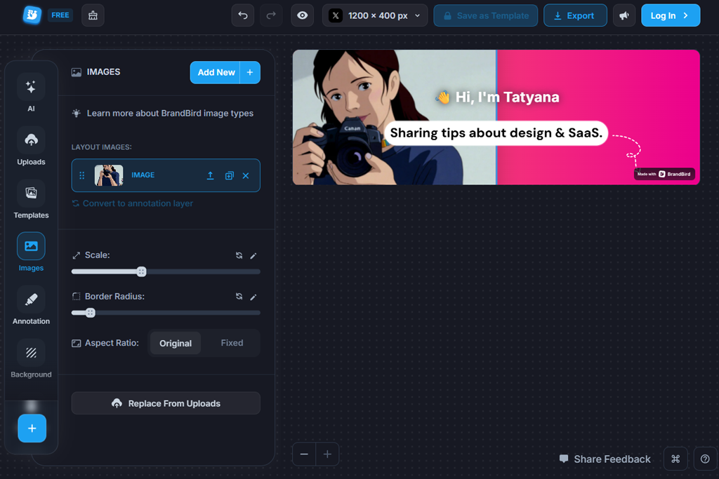 brandbird x banner maker