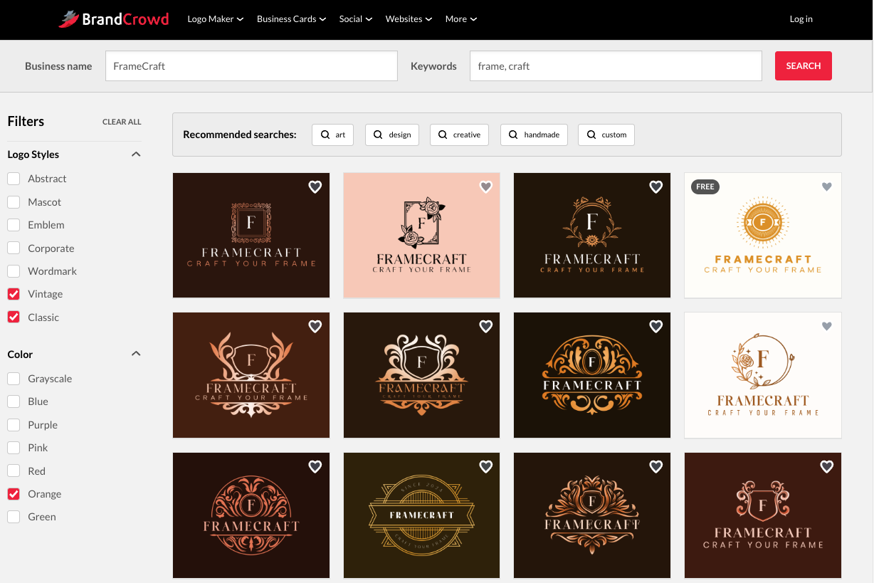 brandcrowd free logo maker