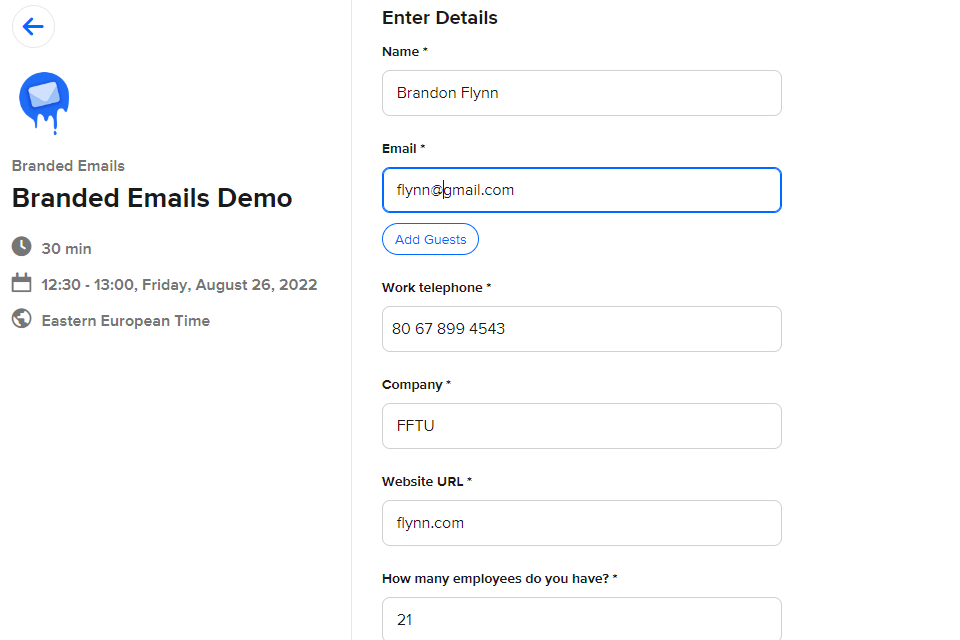 branded emails email signature generator interface