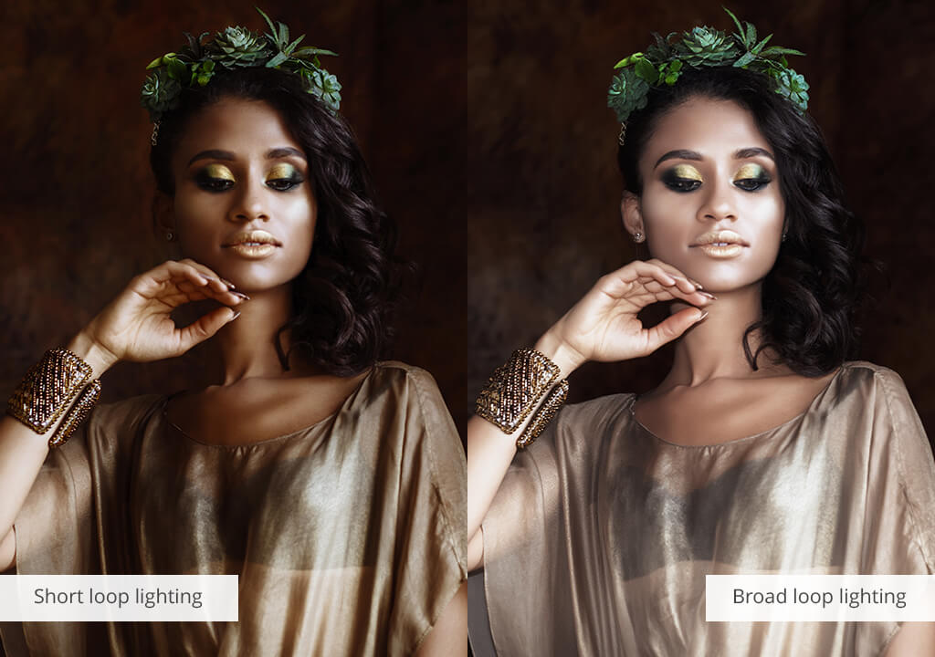 broad vs short loop lighting