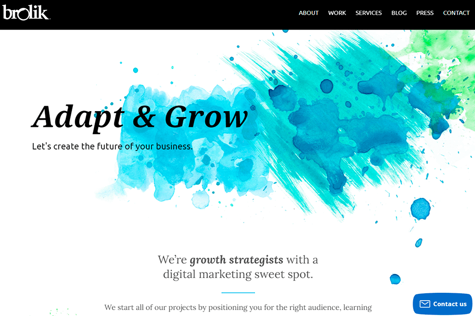 brolik digital agency interface
