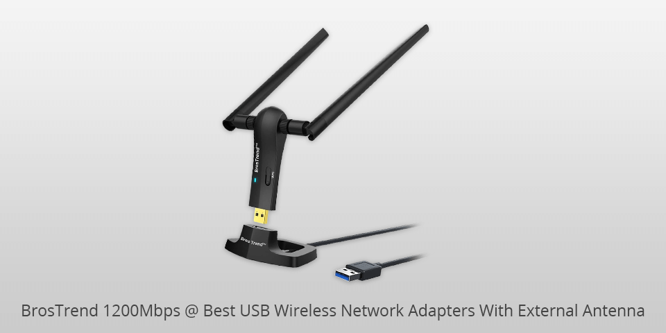 brostrend 1200mbps usb wireless network adapter with external antenna