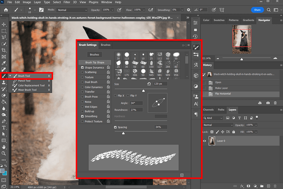 brush adding in photoshop