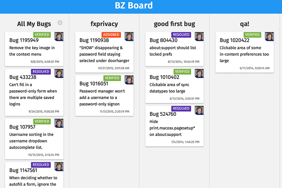 bugzilla bug tracking software interface