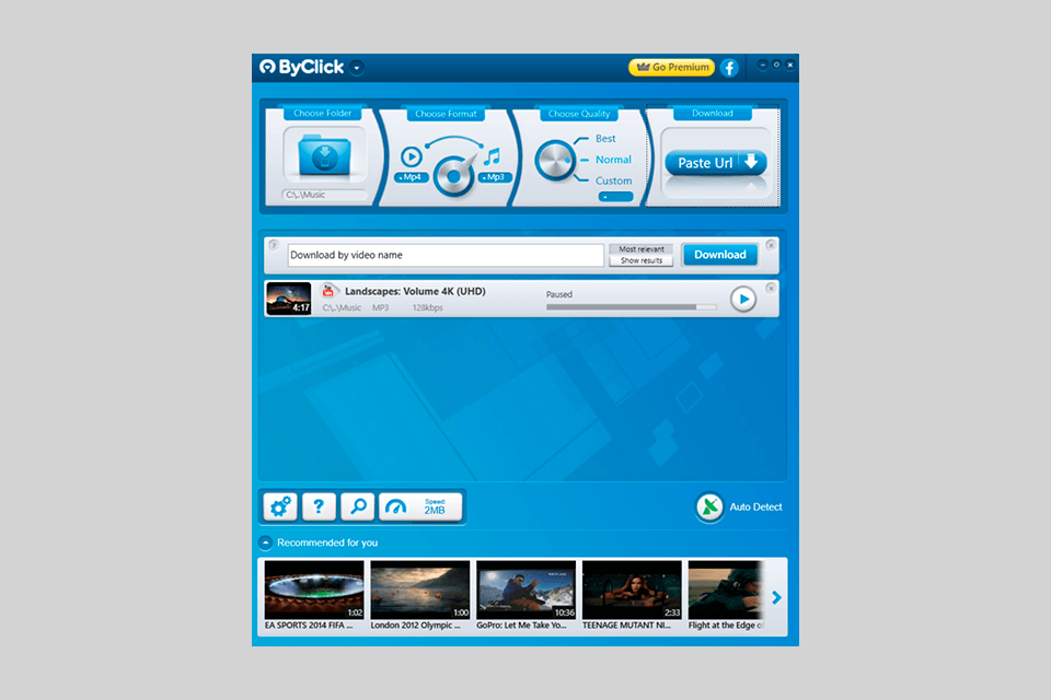 byclick pinterest video downloader interface
