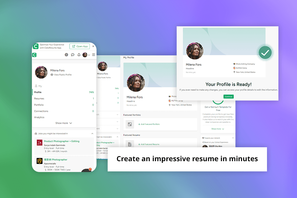 cakeresume example
