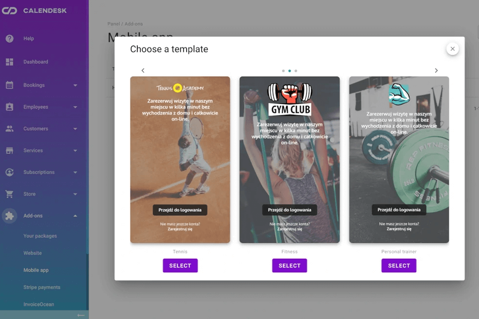 calendesk software mobile app creator
