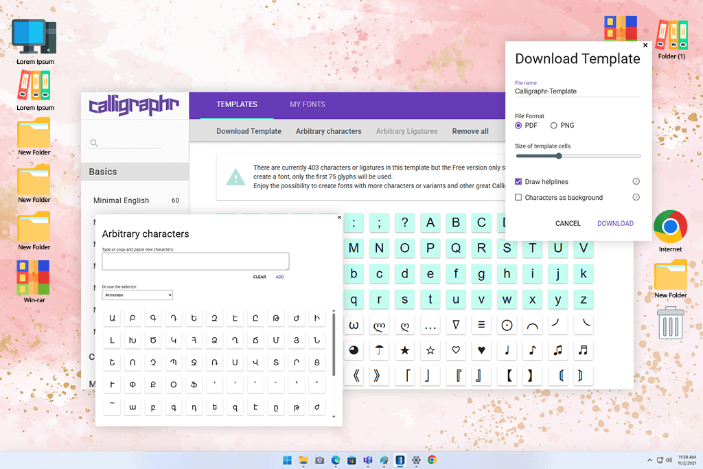 calligraphr ai font generator