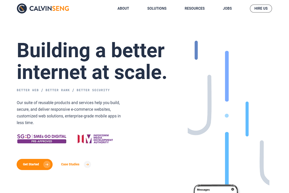 calvin seng digital marketing agency interface