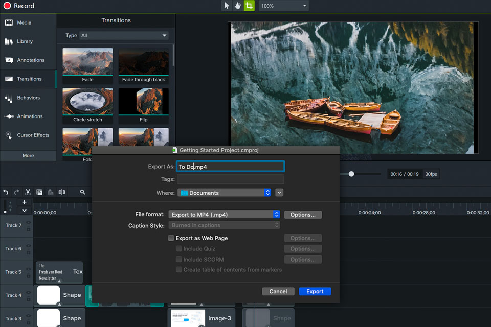 camtasia shotcut alternative interface