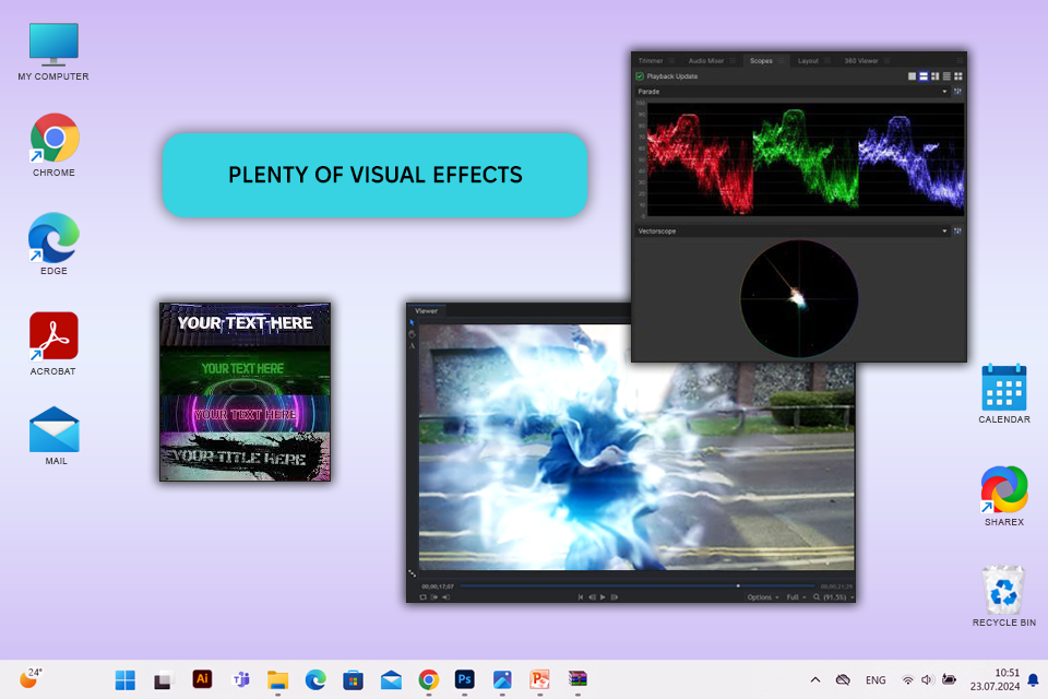 hitfilm interface