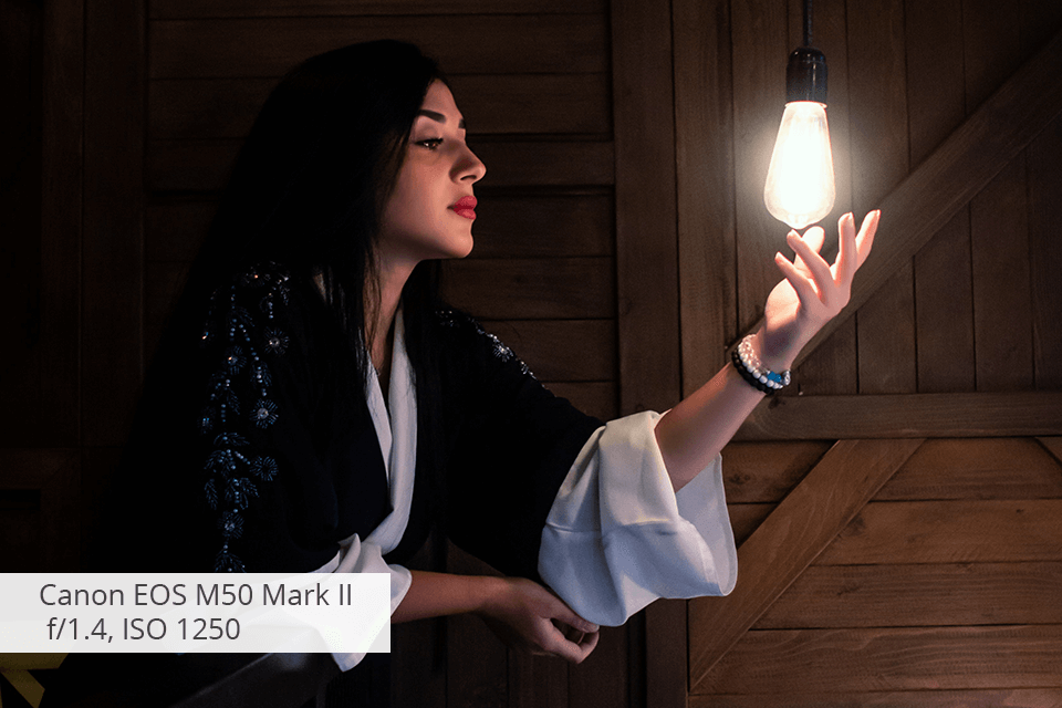 canon eos m50 mark ii low light professional video camera