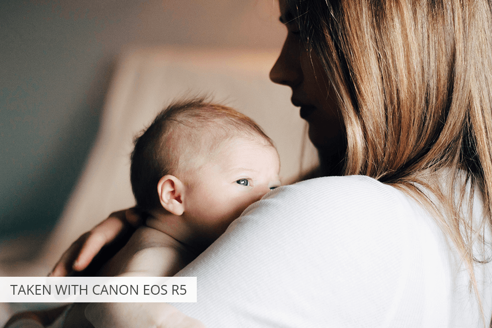 canon eos r5 camera for newborn photography sample