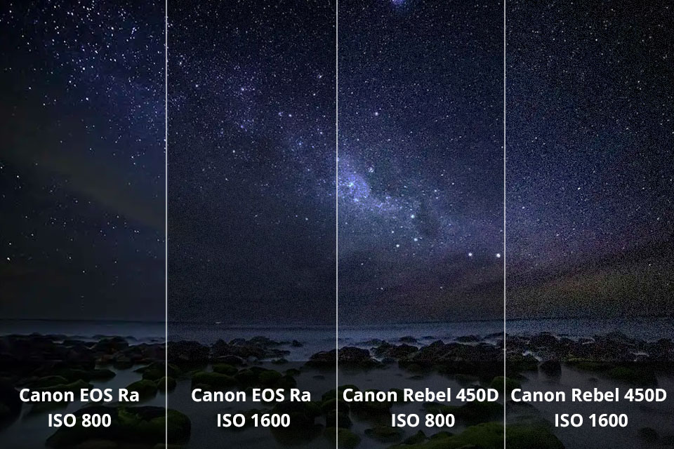 canon eos ra vs canon rebel 450d comparison